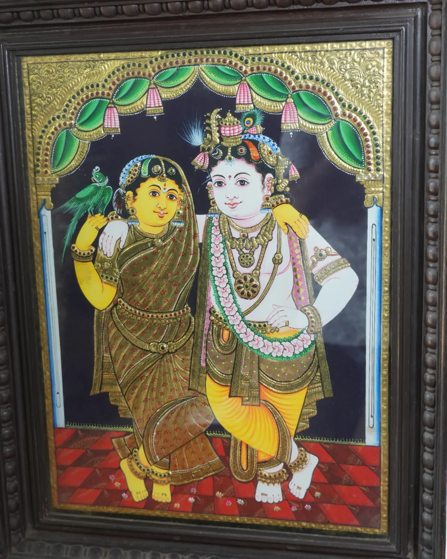 Radha Krishna Tanjore Painting