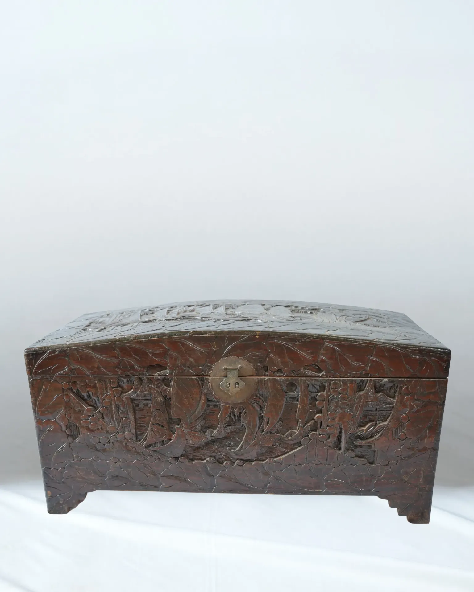 Heritage Carved Scenic Domed Chest